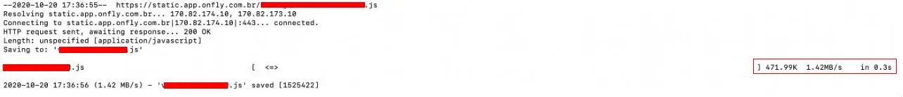 Gráfico de entrega de arquivo JS