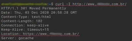 Gráfico de redirecionamento 301